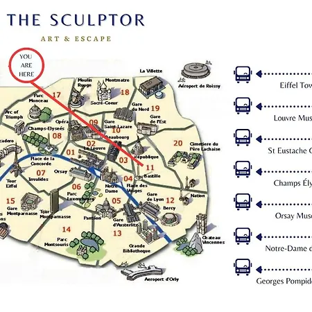 Le Sculpteur - Arts & Evasion - By Mon Petit Fare Apartment